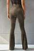 'Ruth' Ribbed High Waist Flare Pants - Celes Fashion